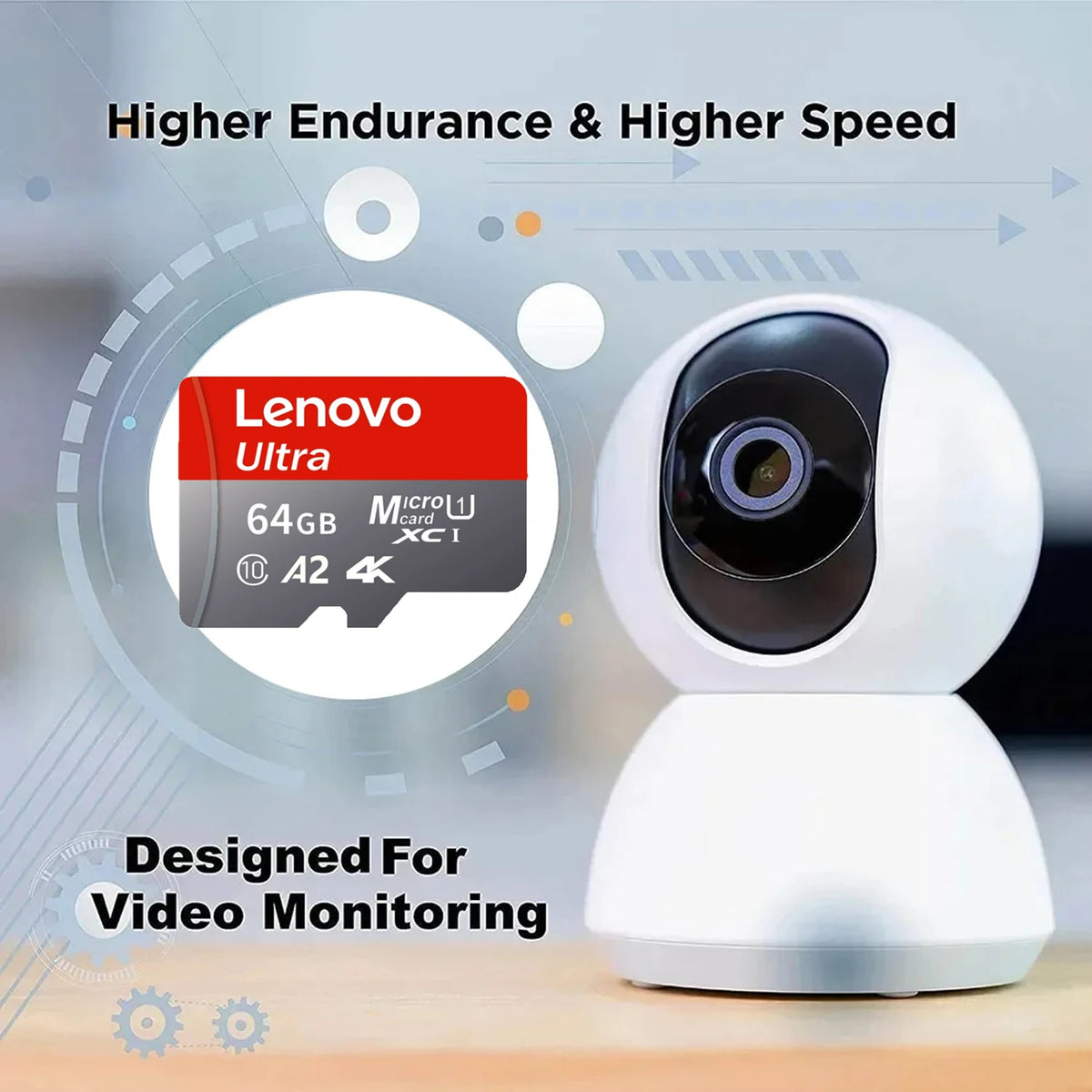 Lenovo High Speed Micro SD Card 512GB A2 U3 V30 Memory Card With Adapter For DJI Drone GoPro Camera 128GB 256GB TF Flash Cards