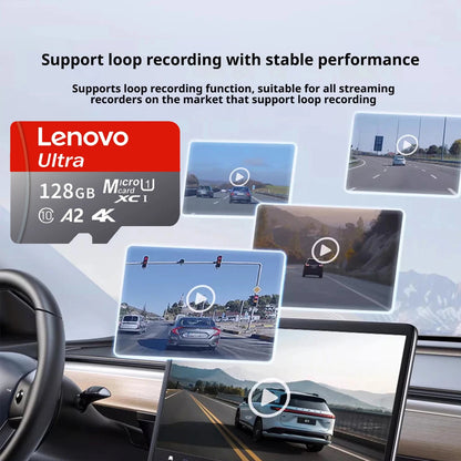 Lenovo High Speed Micro SD Card 512GB A2 U3 V30 Memory Card With Adapter For DJI Drone GoPro Camera 128GB 256GB TF Flash Cards